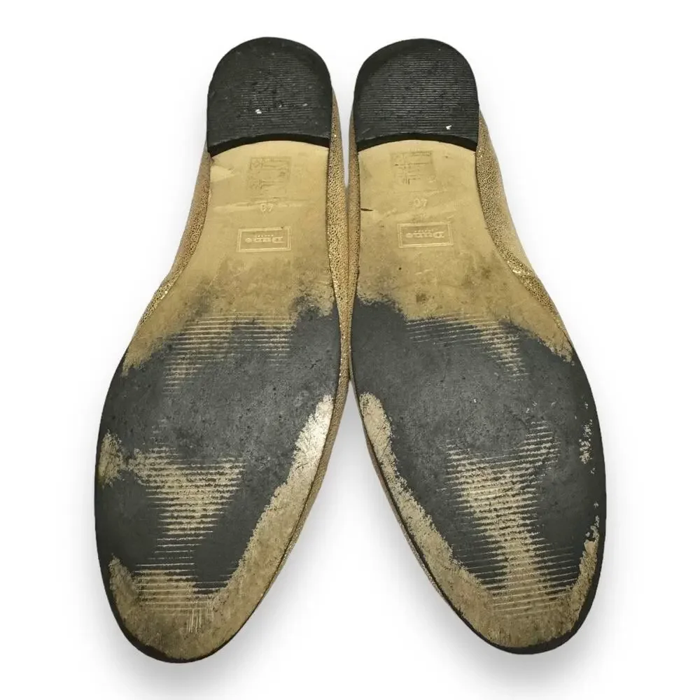 Dune London Womens Shoes Sz 40 EU Gold‎ Bit Loafers Leather Uppers